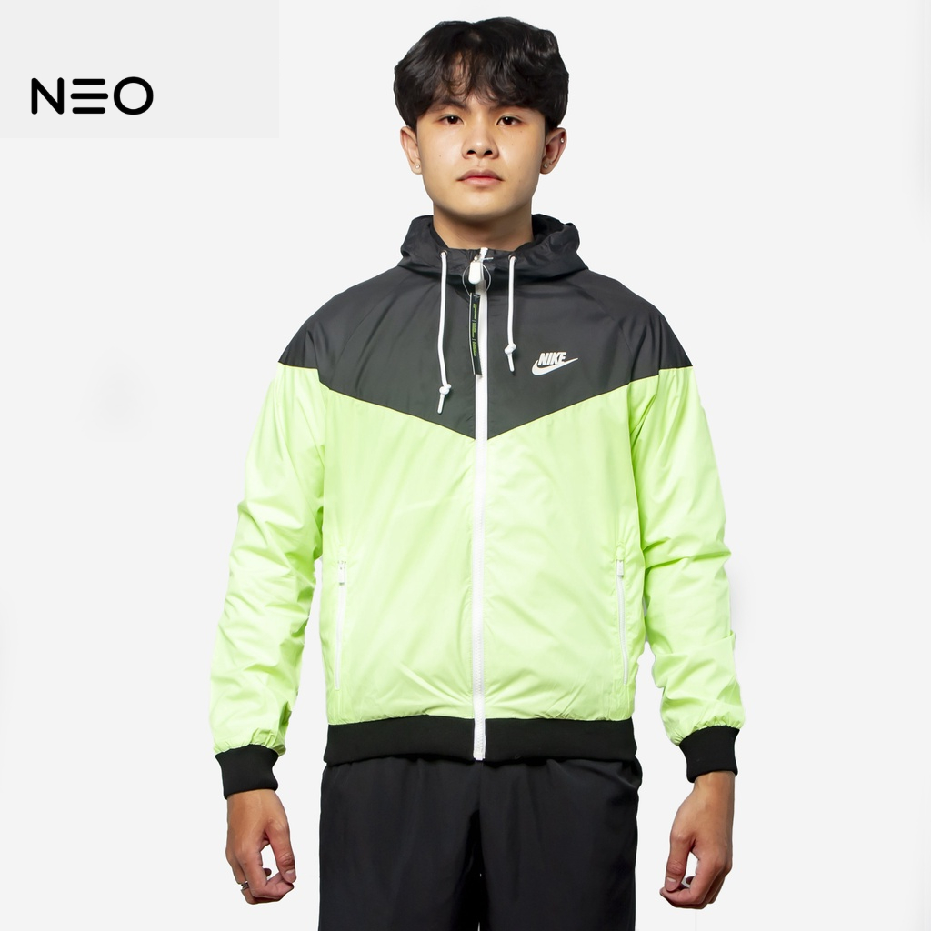 ÁO KHOÁC NAM NIKE WINDRUNNER JACKET VOLT BLACK - ĐEN / XANH NEON