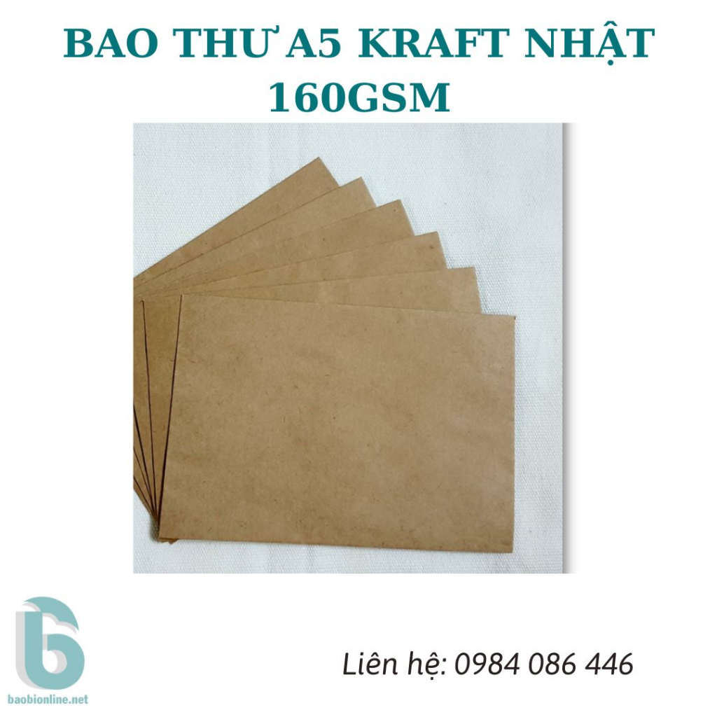 BAO THƯ KRAFT VIỆT NAM A5 16X23 CM NẮP NGANG - BAOBIONLINE
