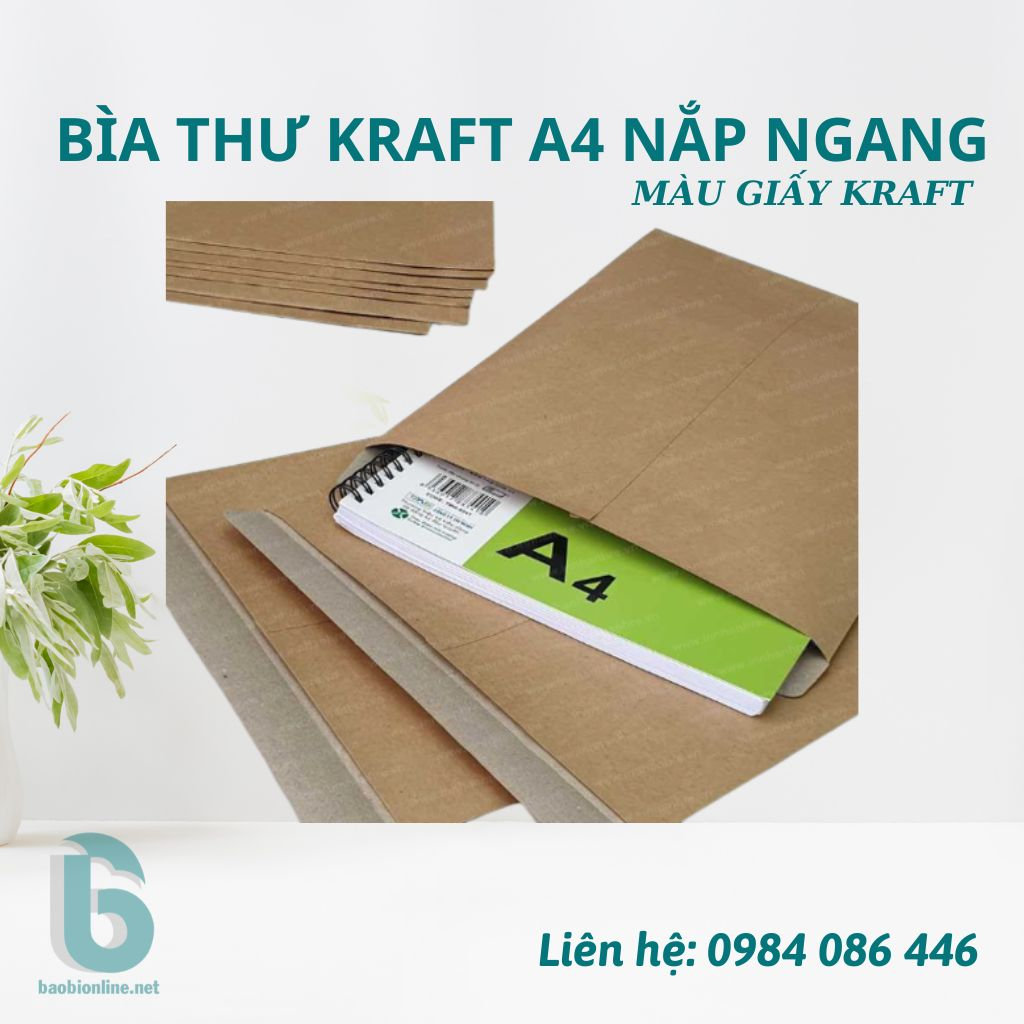 BAO THƯ KRAFT VIỆT NẮP NGANG 25x35 CM  CÓ SẴN - BAOBIONLINE