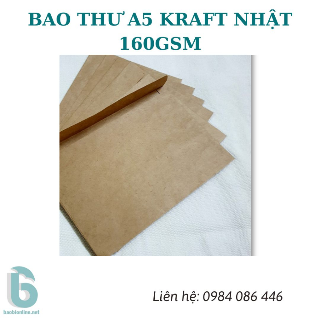 1 BAO THƯ KRAFT VIỆT NAM A5 16X23 CM NẮP NGANG - BAOBIONLINE
