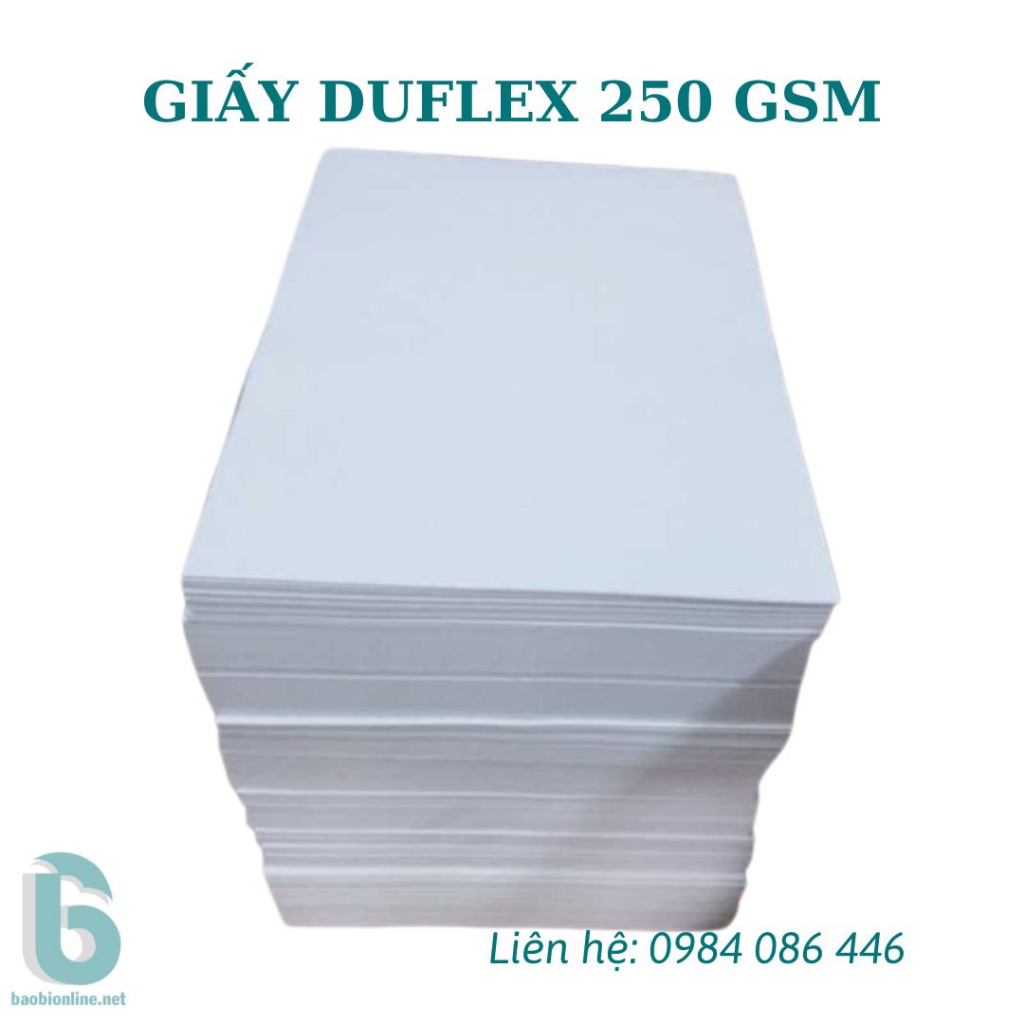1 TỜ GIẤY DUFLEX ĐỊNH LƯỢNG 250GSM - IN BAO BÌ, HỘP SẢN PHẨM - BAOBIONLINE