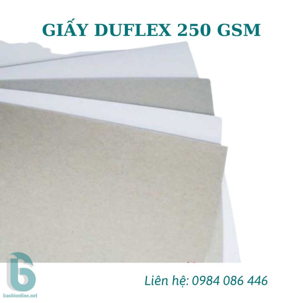 1 TỜ GIẤY DUFLEX ĐỊNH LƯỢNG 250GSM - IN BAO BÌ, HỘP SẢN PHẨM - BAOBIONLINE