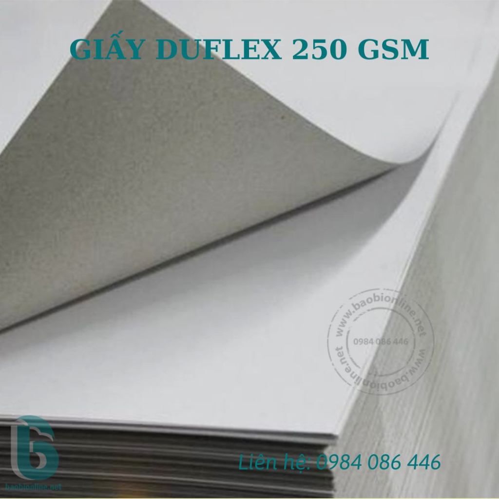 1 TỜ GIẤY DUFLEX ĐỊNH LƯỢNG 250GSM - IN BAO BÌ, HỘP SẢN PHẨM - BAOBIONLINE