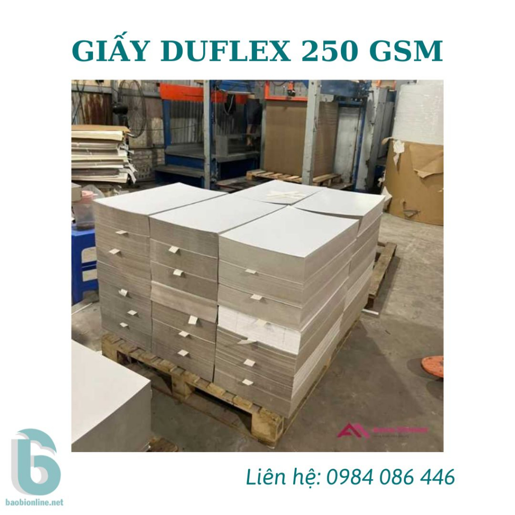 1 TỜ GIẤY DUFLEX ĐỊNH LƯỢNG 250GSM - IN BAO BÌ, HỘP SẢN PHẨM - BAOBIONLINE