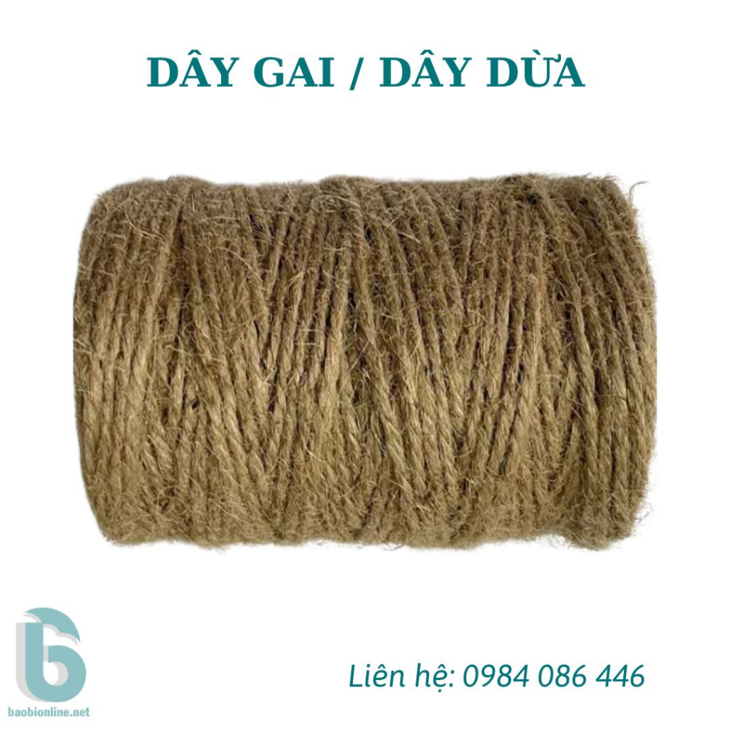 DÂY GAI I DÂY DỪA TRANG TRÍ, GÓI HÀNG, HANDMADE, .... DÀI 100M - BAOBIONLINE