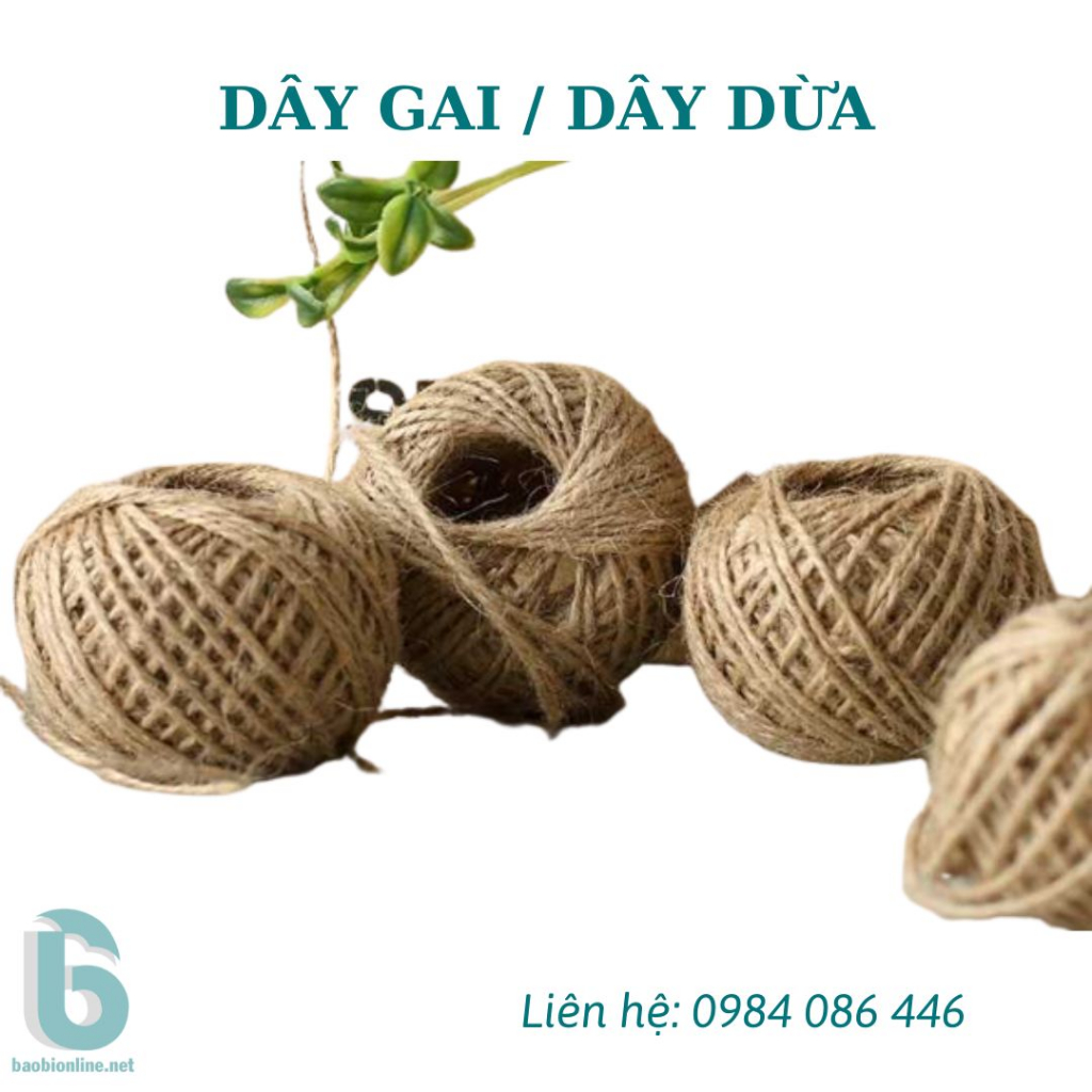 DÂY GAI I DÂY DỪA TRANG TRÍ, GÓI HÀNG, HANDMADE, .... DÀI 100M - BAOBIONLINE