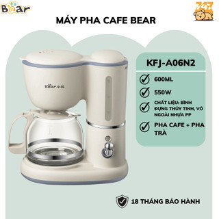 Máy pha cà phê Bear KFJ A06N2 chính hãng, điều khiển nhiệt độ tự động làm nóng nhanh, BH 18 Tháng