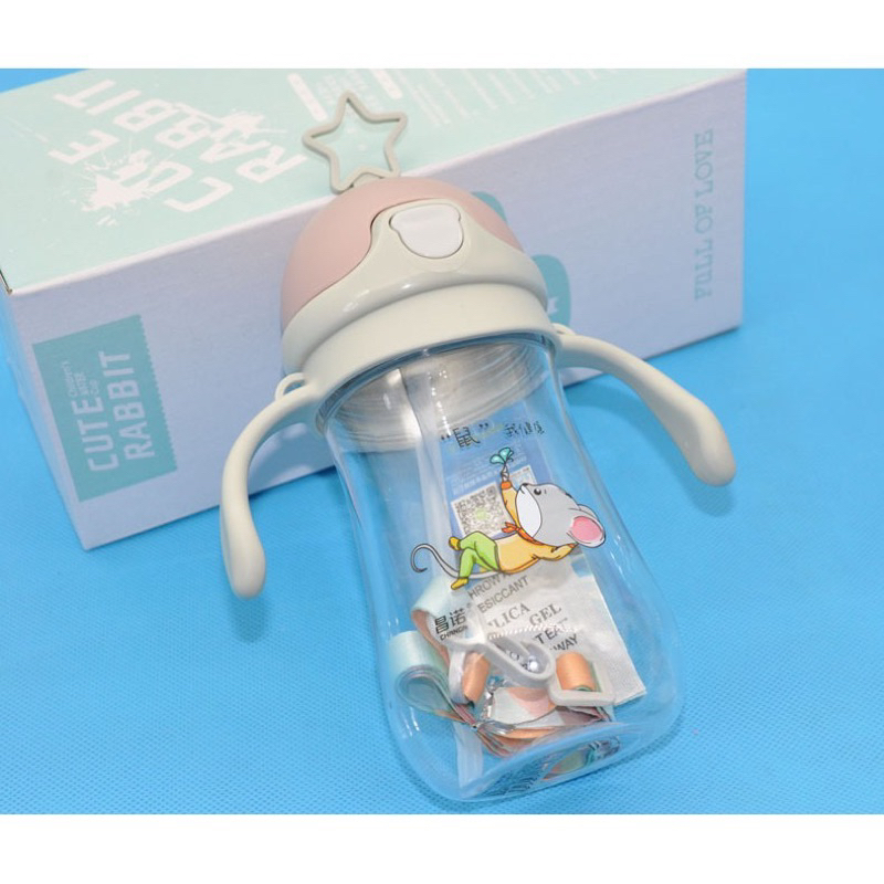Bình uống nước chống sặc cho bé hình ngôi sao cute dung tích 280ml