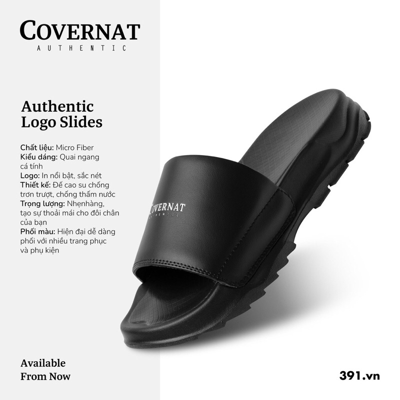 Dép Quai Ngang Covernatt Kiểu Dáng Unisex Đế Cao 4cm