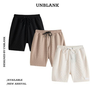 Quần Short local brand Unblank vải waffle thoáng mát, unisex nam nữ, form regular