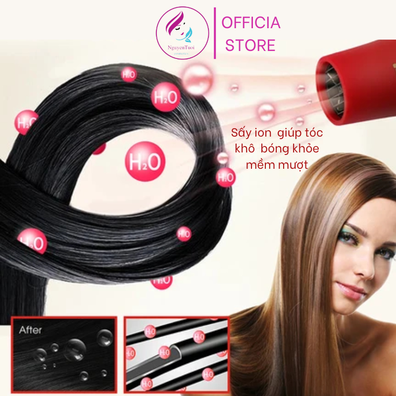 Máy sấy tóc Panassonicc 6668-2300w công suất lớn ánh sáng xanh, hương thơm