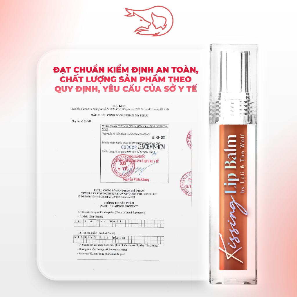 Son Dưỡng Hôn Kissing Lip Balm Loli & The Wolf Mềm Môi Hương Vải 5ml