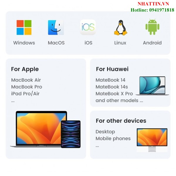 Bàn phím không dây 2.4Ghz chống nước 104 phím Ugreen 90250 cao cấp