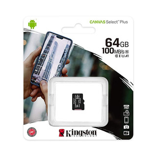 Thẻ nhớ microsdxc kingston canvas select plus 64gb class 10 u1 100mb/s sdcs2/64gbsp