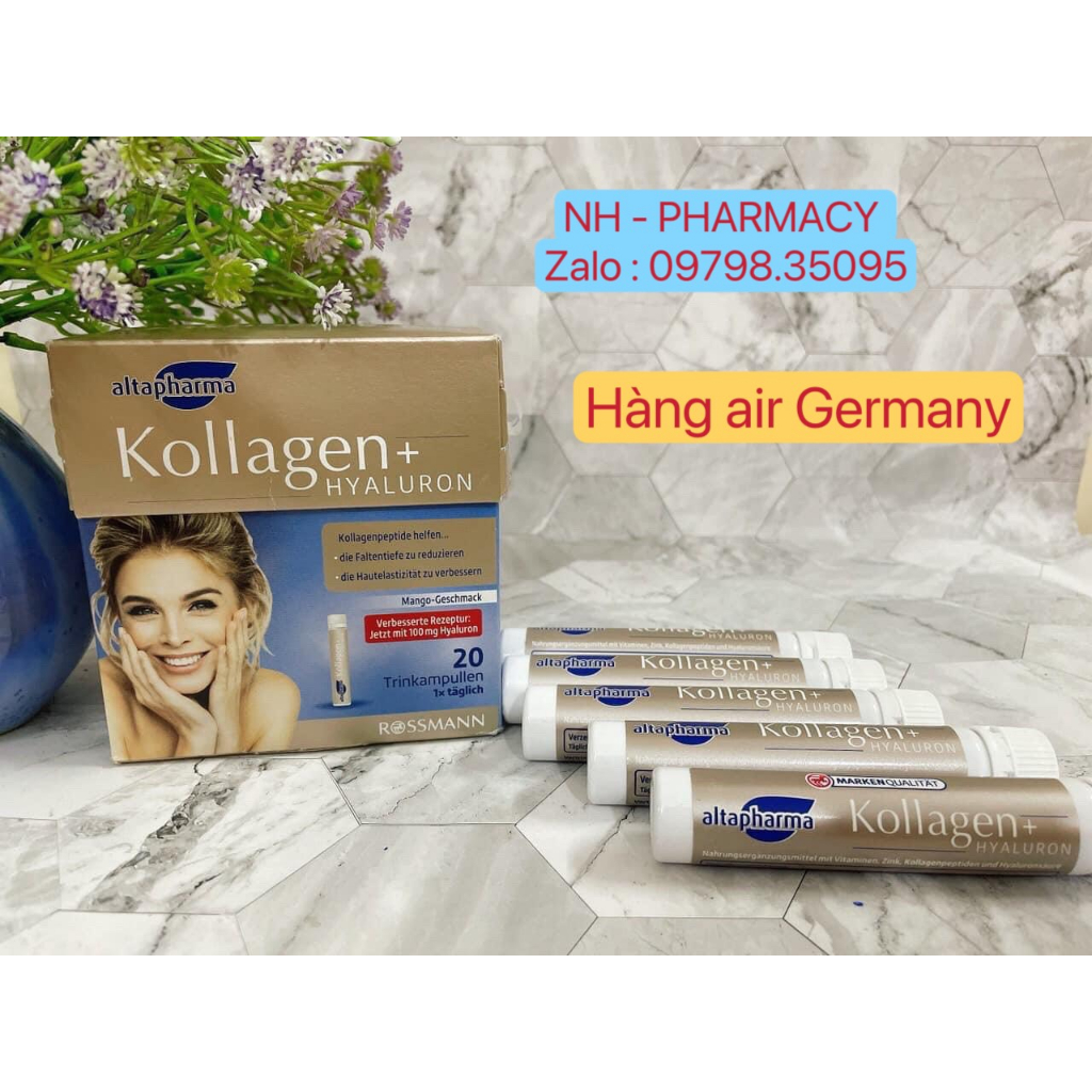 ALTAPHARMA KOLLAGEN+ HYALURON - hộp 20 chai ( Dạng nước)