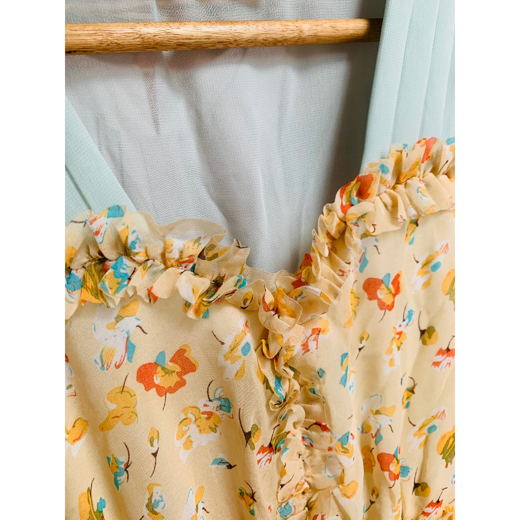 Đầm voan tơ học tiết hoa Rain Sun