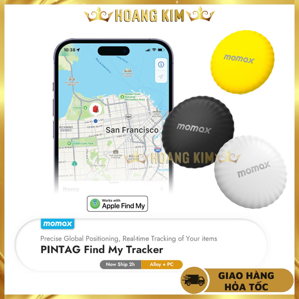 Thiết Bị Định Vị GPS Momax PINTAG BR5 Giúp Theo Dõi Ô Tô, Xe Máy, Trẻ Em, Thú Cưng Chống Thất Lạc, Hỗ Trợ App Find My