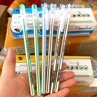 Hộp 20 bút bi nến candee mực xanh/đen