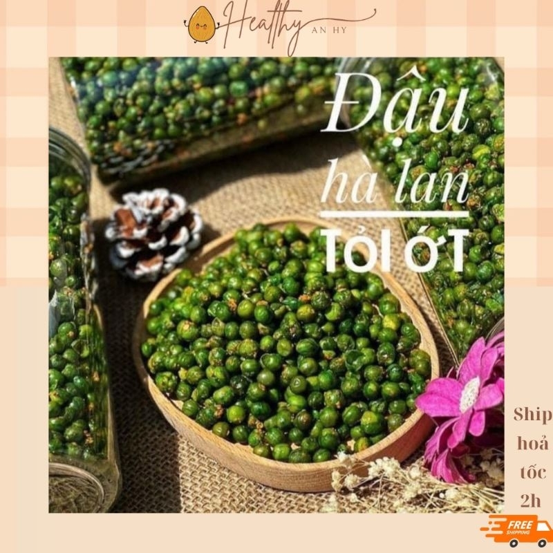 Túi 1kg Đậu Hà Lan Tỏi Ớt Ngon Giòn Ăn Vặt Ngon