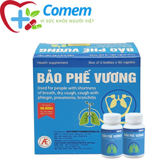 BẢO PHẾ VƯƠNG - Dùng cho người bị khó thở, ho khan, ho có đờm, viêm phổi ( 2 lọ x 60 viên)