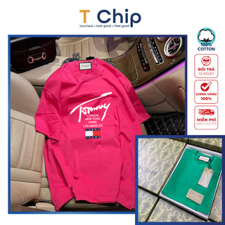 (Fulll Box) Áo thun tay lỡ form rộng TChip - Áo thun nam nữ cổ tròn unisex nhiều màu lựa chọn Oversize C112 in hình