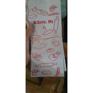 Xấp 100c túi giấy đựng bánh mì