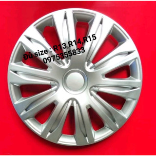 Bộ 4 ốp chụp mâm lazang xe r13 + r15 cho xe h150, h100, porter - ốp chụp mâm xe r13 + r15