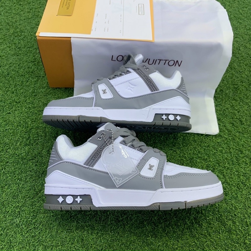 Giày thể thao LV Xám, Giày LV Đen + Xanh Lá mẫu mới 2023 bản cao cấp Full Box