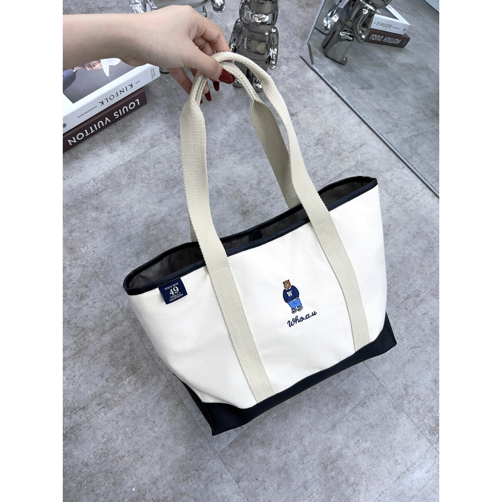 Túi Xách Đeo Vai, Túi chợ W.H.O.A.U cá tính Vải Canvas Đeo Chéo Phong Cách Nhật Bản Thời Trang Cho Nam Nữ