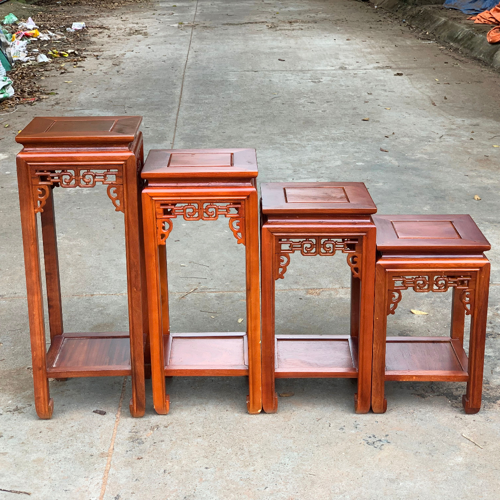 Đôn chiện vuông kê bày đồ giá rẻ phòng khách gỗ lim cao 40,50,60,70,80cm