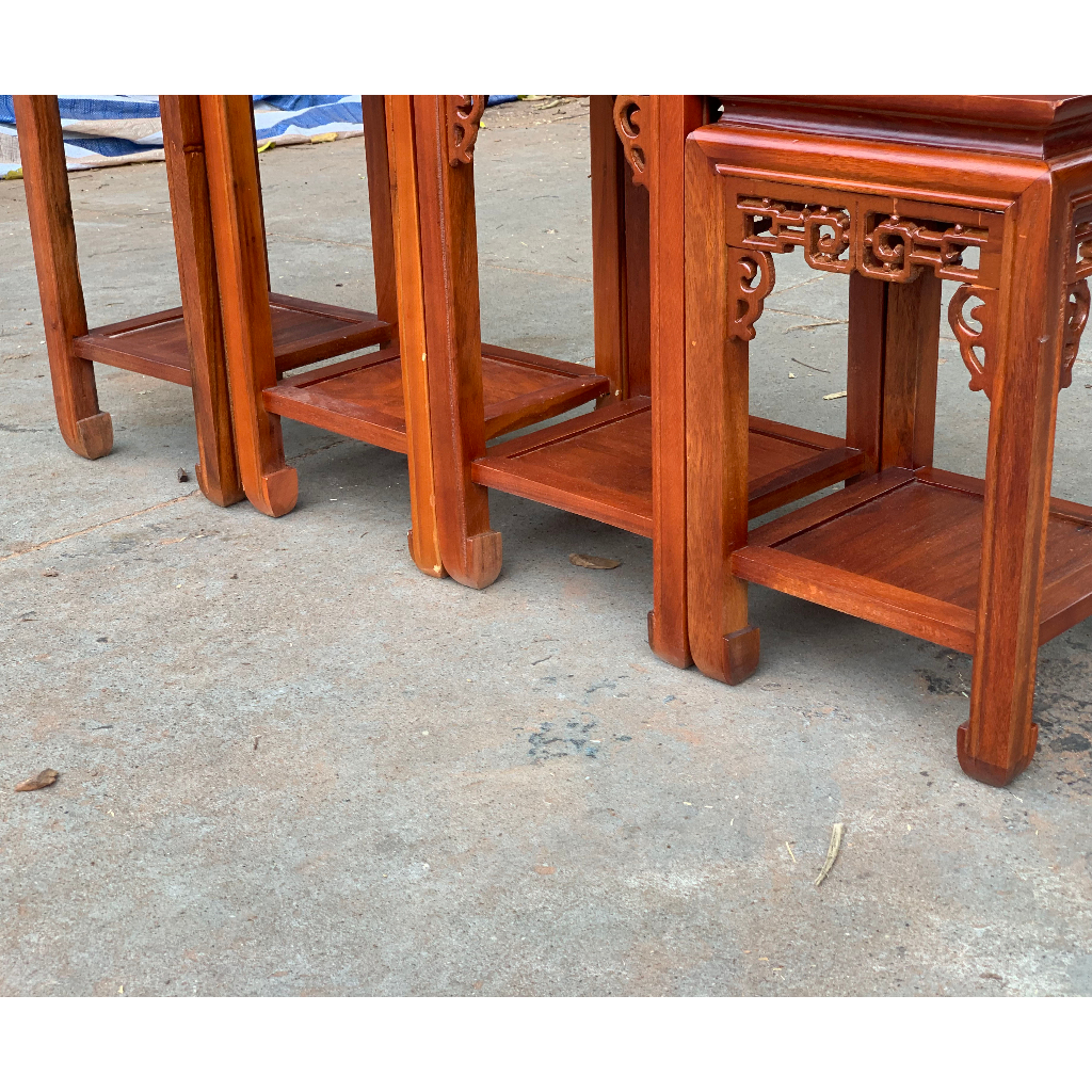 Đôn chiện vuông kê bày đồ giá rẻ phòng khách gỗ lim cao 40,50,60,70,80cm