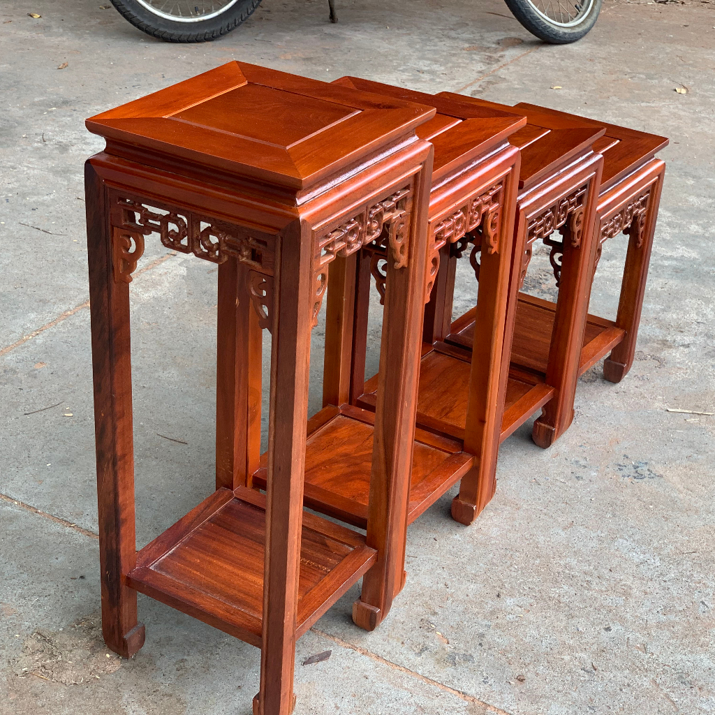 Đôn chiện vuông kê bày đồ giá rẻ phòng khách gỗ lim cao 40,50,60,70,80cm
