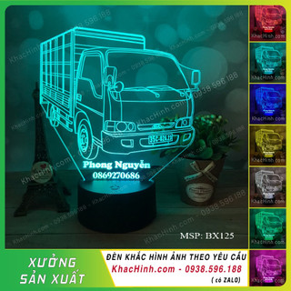 Đèn mô hình xe tải KIA, đèn mô hình trang trí táp lô xe ô tô,đèn táp lô xe tải, khắc theo yêu cầu