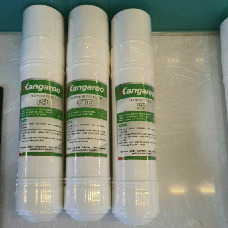 3 Lõi Lọc Đúc 123 KANGAROO - Chính hãng - Dùng thay thế lõi cho máy nóng lạnh Kangaroo  model :KG 61A3