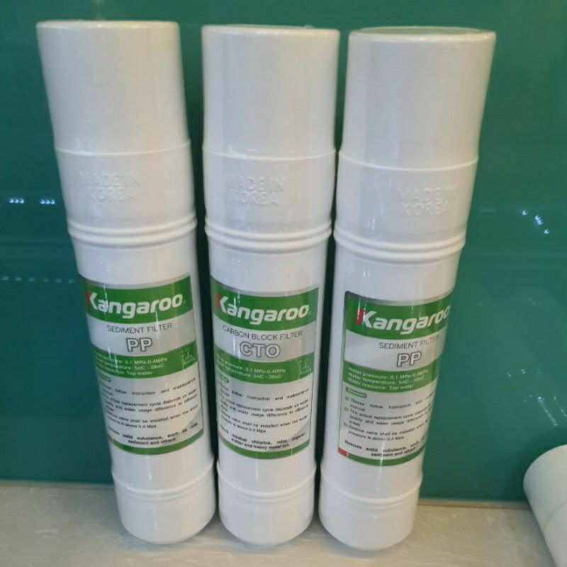 3 Lõi Lọc Đúc 123 KANGAROO - Chính hãng - Dùng thay thế lõi cho máy nóng lạnh Kangaroo  model :KG 61A3
