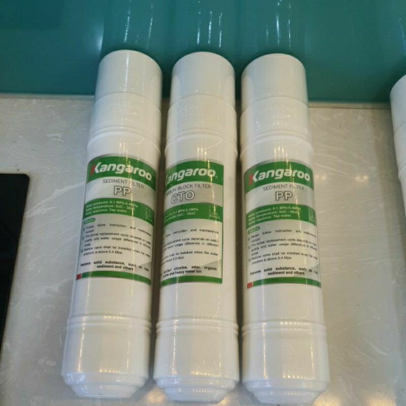 3 Lõi Lọc Đúc 123 KANGAROO - Chính hãng - Dùng thay thế lõi cho máy nóng lạnh Kangaroo  model :KG 61A3