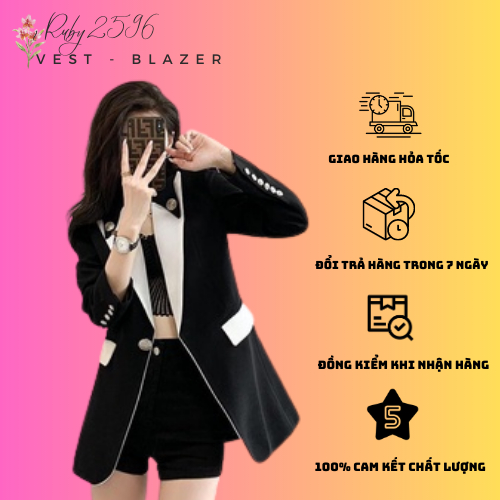Áo Khoác Blazer nữ phong cách hàn quốc mẫu mới đẹp mã RB520