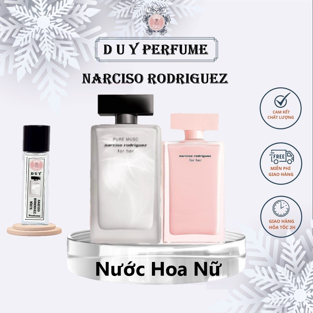 [𝐀𝐮𝐭𝐡] Nước Hoa Nữ Nar Trắng Narciso Rodriguez For Her Pure Musc 100ML gợi cảm tinh thế - D U Y Perfume