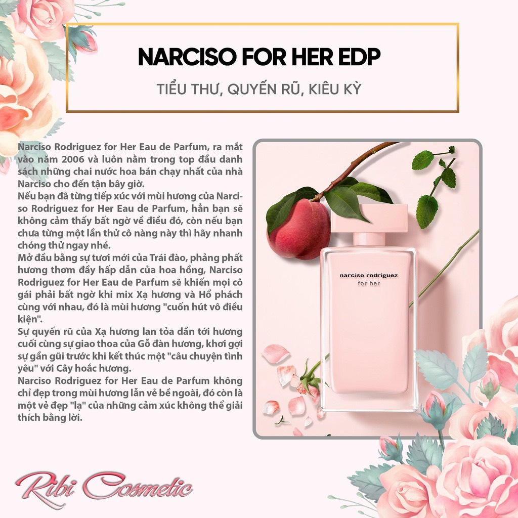 [𝐀𝐮𝐭𝐡] Nước Hoa Nữ Nar Trắng Narciso Rodriguez For Her Pure Musc 100ML gợi cảm tinh thế - D U Y Perfume | BigBuy360 - bigbuy360.vn