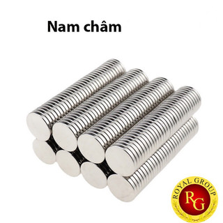 Nam châm viên trắng đất hiếm 15x2mm, nam châm vĩnh cửu lực hút siêu mạnh