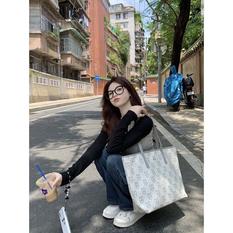 Áo Croptop Dài Tay Thu Đông Dáng Ôm in chữ SENCE Áo Thun Raglan tăm màu ĐEN | XÁM basic
