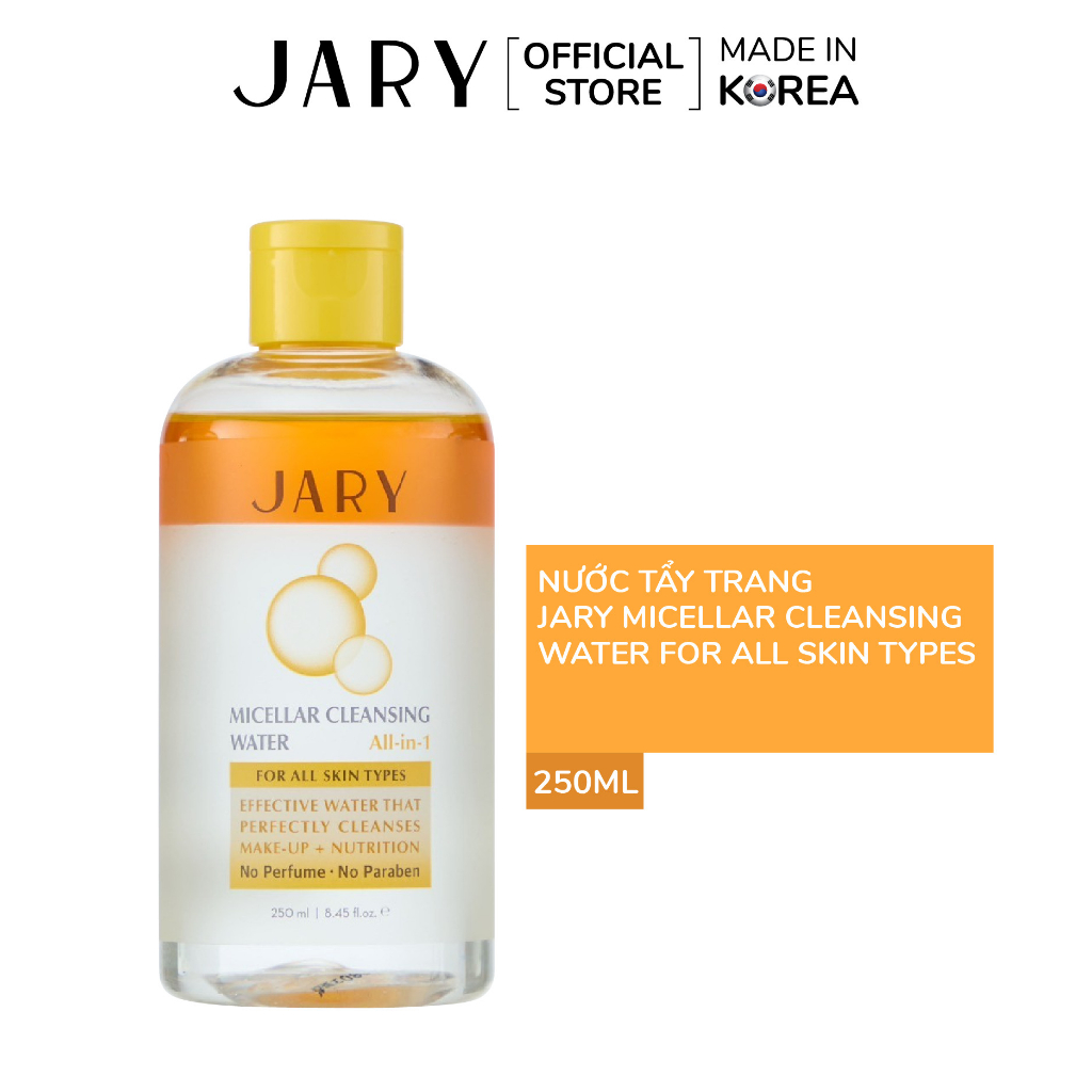 Nước Tẩy Trang 2 lớp Dành Cho Mọi Loại da Jary Micellar Cleansing Water For