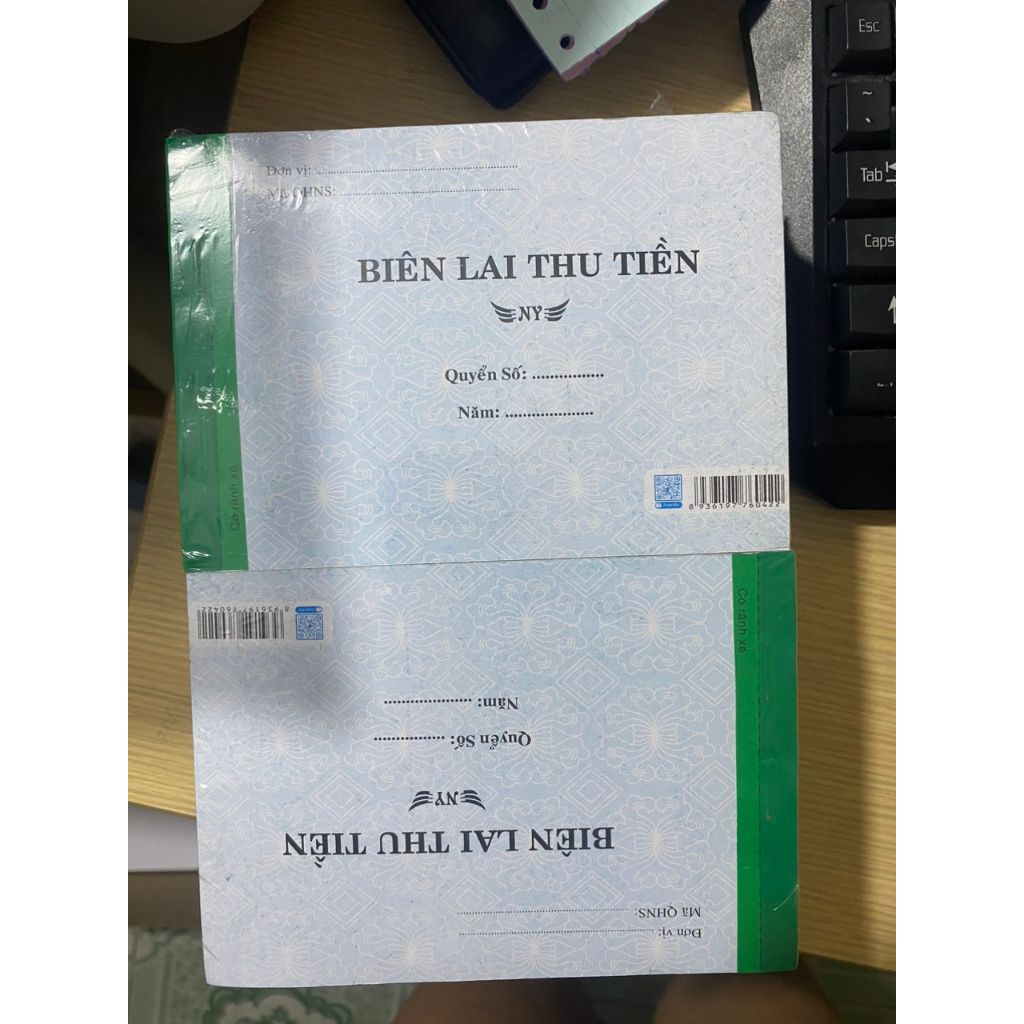 COMBO 10 QUYỂN BIÊN LAI THU TIỀN 2 LIÊN 50 BỘ/ QUYỂN KÍCH THƯỚC 10X14