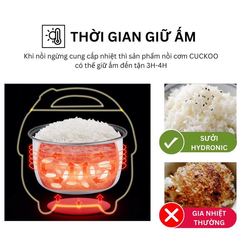 Nồi cơm điện Cuckoo HKS1028 | Công suất 500W | Bảo hành chính hãng 6 tháng