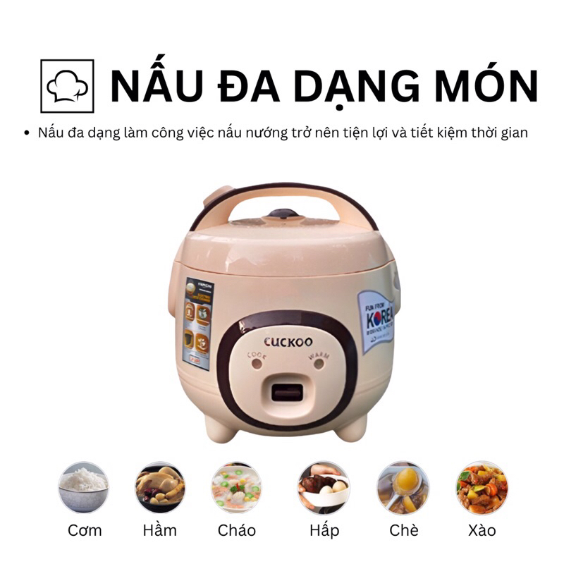 Nồi cơm điện Cuckoo HKS1028 | Công suất 500W | Bảo hành chính hãng 6 tháng