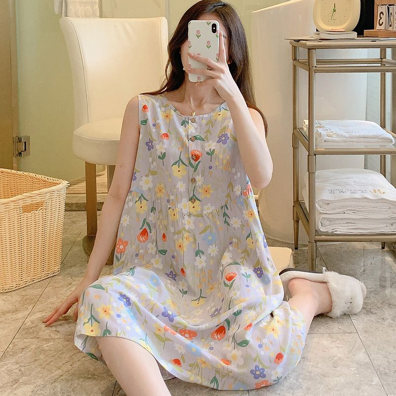 Váy đầm mặc nhà chất lanh lụa mềm mát nhiều hoạt tiết bắt mắt BADAYO HCOM005 | BigBuy360 - bigbuy360.vn