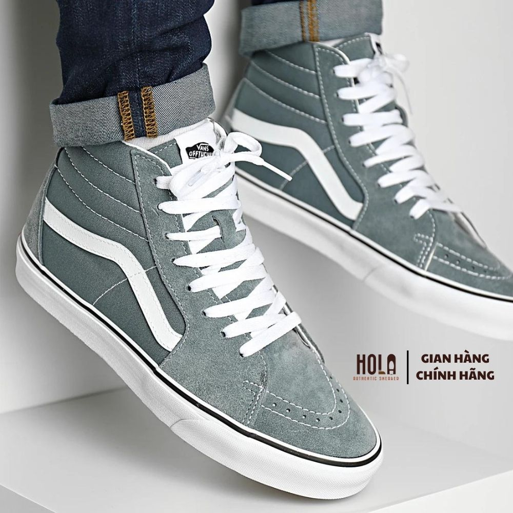 GIÀY VANS CHÍNH HÃNG full box tag, giày vans sk8 hi color theory stormy weather, giá cực tốt