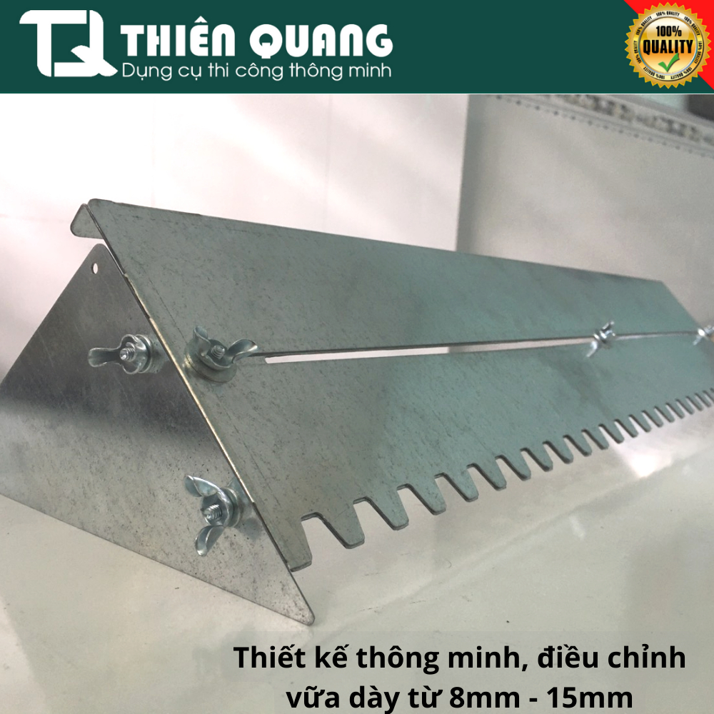 Máng kéo răng cưa thép mạ kẽm - dày 8 zem - dụng cụ ốp lát
