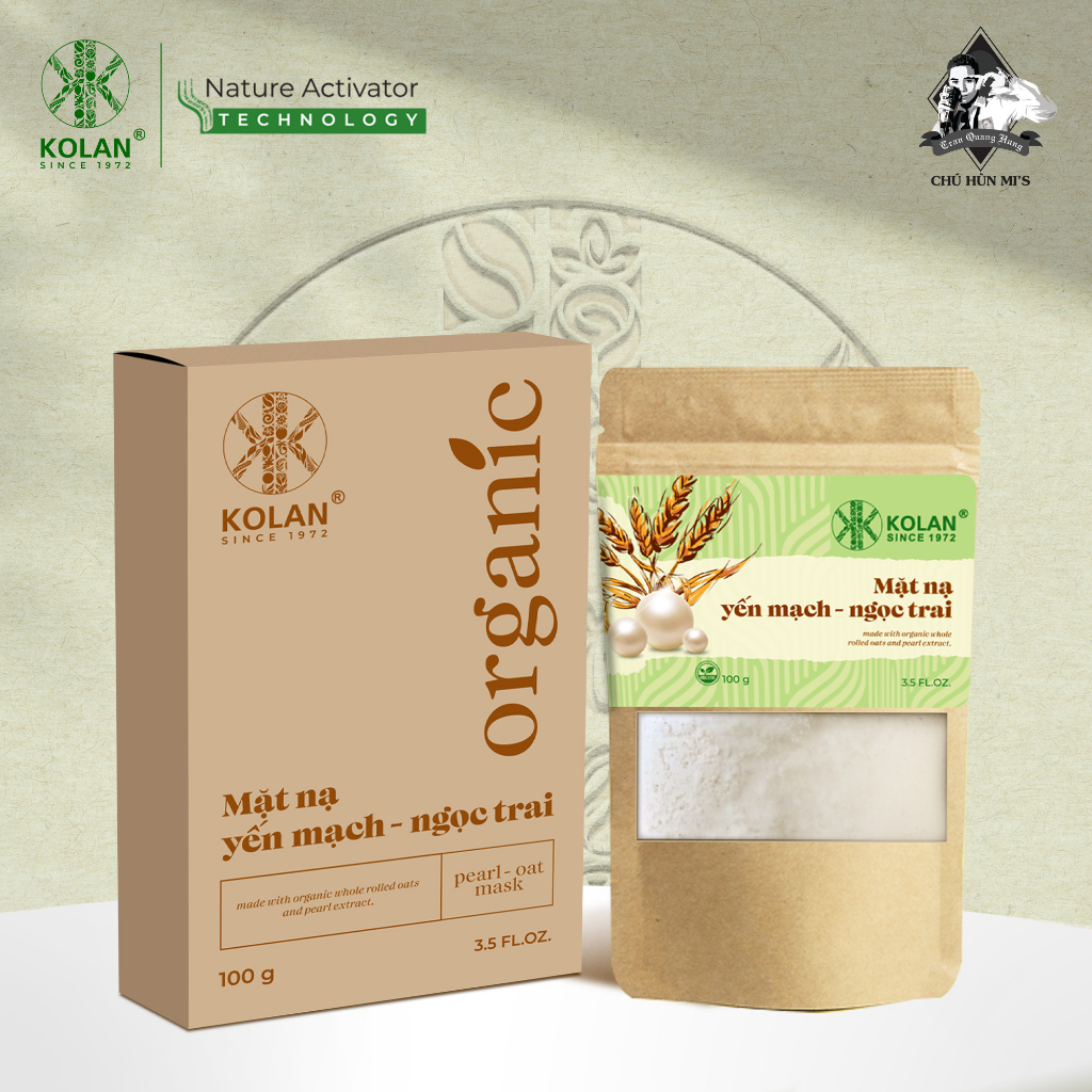 Mặt nạ yến mạch ngọc trai 100g - KOLAN