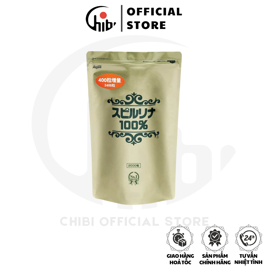 Tảo vàng Spirulina Nhật Bản giúp tăng cường sức đề kháng, hỗ trợ miễn dịch - Túi 2400 viên